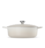 Le Creuset Cocotte ronde peu profonde Meringue 6.2L Le Creuset