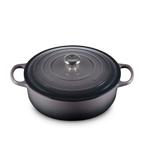 Le Creuset Oyster Shallow Round Dutch Oven 6.2L