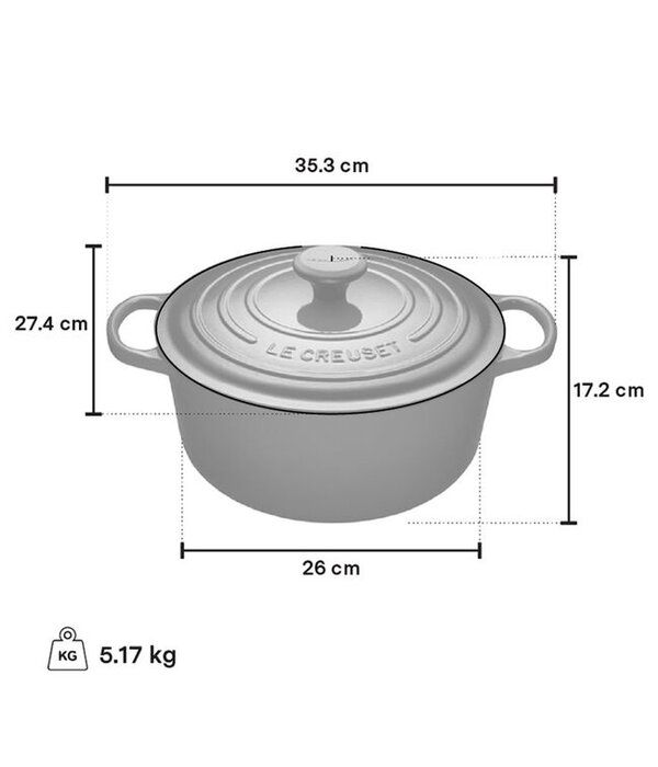 Le Creuset Le Creuset Meringue Round Dutch Oven 5.3L