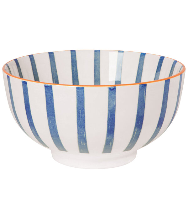 Danica Heirloom Bol rayé bleu avec motif citron 4.5" de Danica