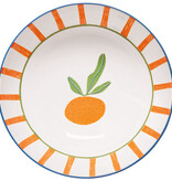 Danica Heirloom Bol rayé orange avec motif orange 8" de Danica
