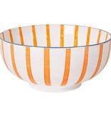 Danica Heirloom Bol rayé orange avec motif orange 8" de Danica