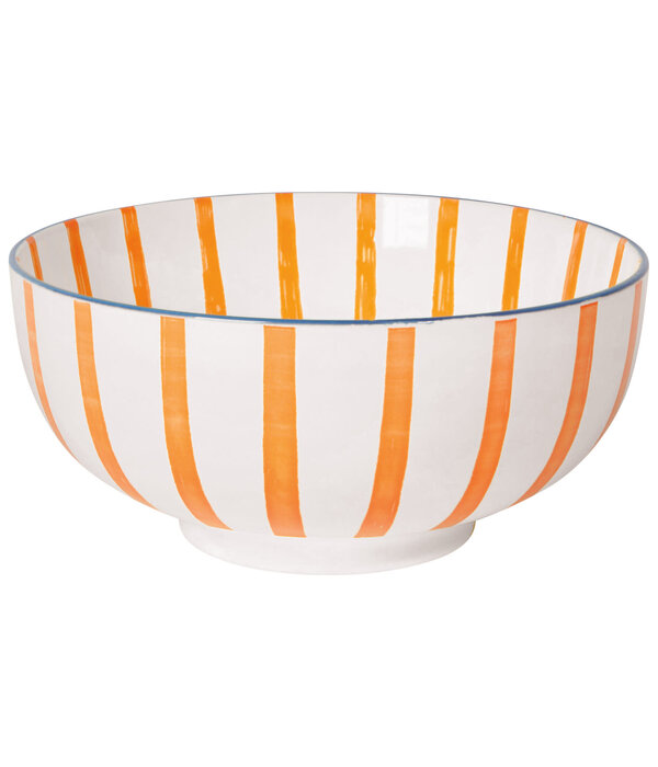Danica Heirloom Bol rayé orange avec motif orange 8" de Danica