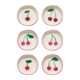 Ensemble de 6 bols en grès Cerises assortis