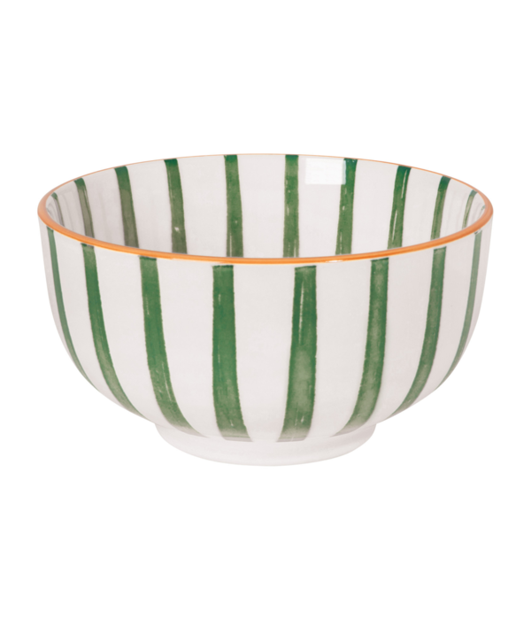 Danica Heirloom Bol rayé vert avec motif citron 4.5" de Danica