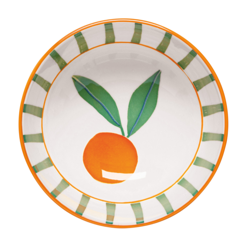 Danica Heirloom Bol rayé vert avec motif citron 4.5" de Danica