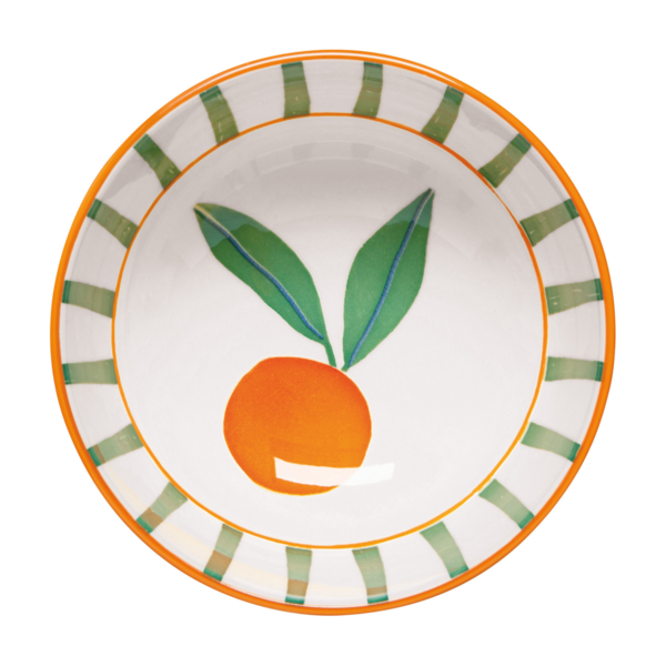 Bol rayé vert avec motif citron 4.5" de Danica