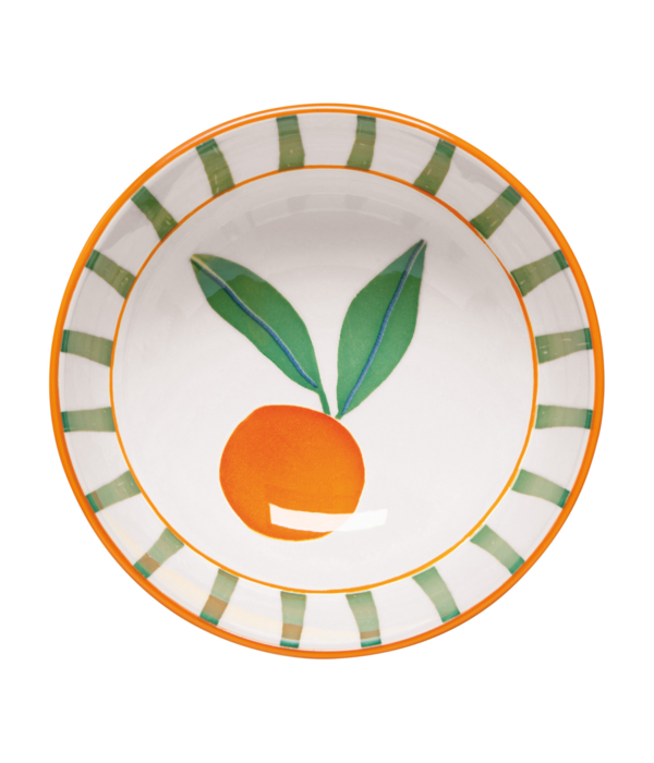 Danica Heirloom Bol rayé vert avec motif citron 4.5" de Danica