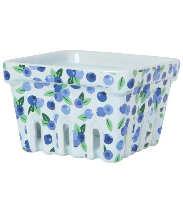 Danica Heirloom Danica Blueberry Pattern Ceramic Berry Basket