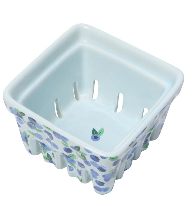Danica Heirloom Danica Blueberry Pattern Ceramic Berry Basket