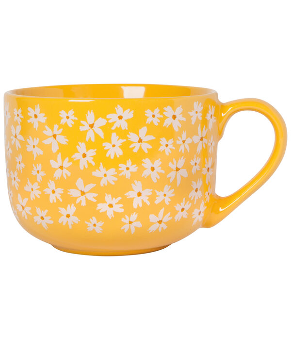 Danica Heirloom Tasse à latte Jaune avec marguerites 23 oz de Danica