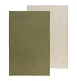 Danica Heirloom Ensemble de 2 serviettes à main Beige et Verte 20x30" de Danica