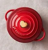 Le Creuset Le Creuset Mini Round Cocotte with Heart-Shaped Knob Cherry 0.25L