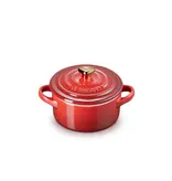Le Creuset Le Creuset Mini Round Cocotte with Heart-Shaped Knob Cherry 0.25L