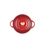 Le Creuset Le Creuset Mini Round Cocotte with Heart-Shaped Knob Cherry 0.25L