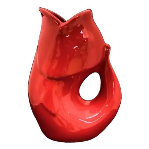 Gurgle Pot Red Drink Pitcher 42oz