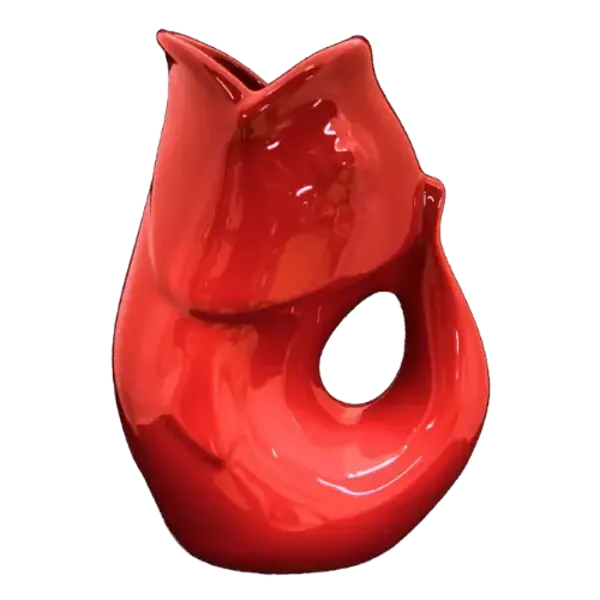 Gurgle Pot Red Drink Pitcher 42oz