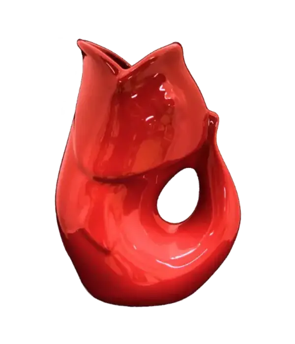 Gurgle Pot Red Drink Pitcher 42oz