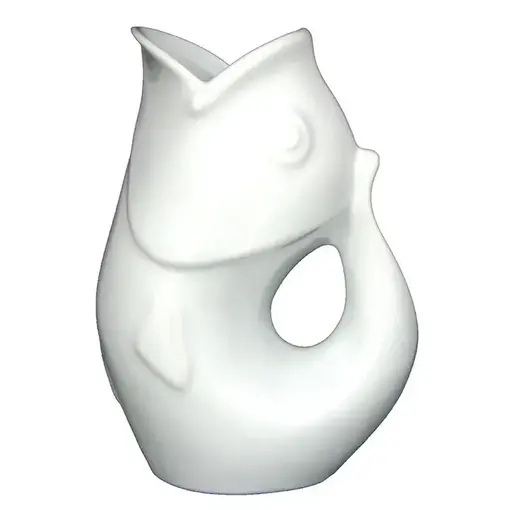 Gurgle Pot Matte White Drink Pitcher 42oz