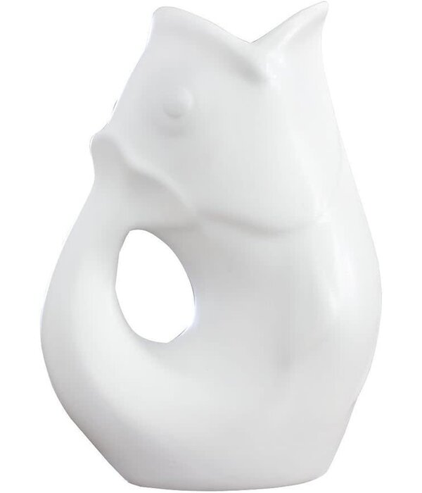 Gurgle Pot White Drink Pitcher 42oz