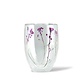 Tasse à double paroi Fleurs Mauves 350 ml