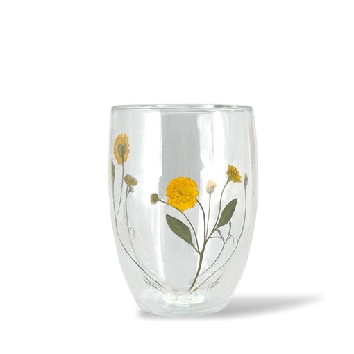 Tasse à double paroi Fleurs Jaunes 350 ml