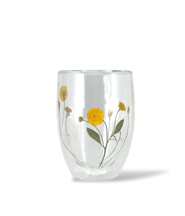 Tasse à double paroi Fleurs Jaunes 350 ml