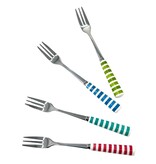 Ensemble de 4 fourchettes à fruits de mer colorées