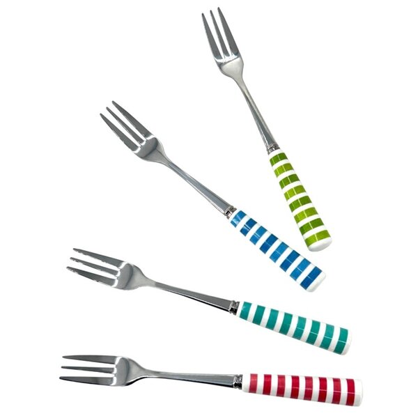 Set of 4 Colorful Seafood Forks