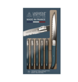 Set of 6 Laguiole Heritage Blue Steak Knives
