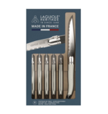 Ensemble de 6 couteaux à steak Laguiole Heritage Blanc