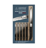 Set of 6 Laguiole Heritage Black Steak Knives