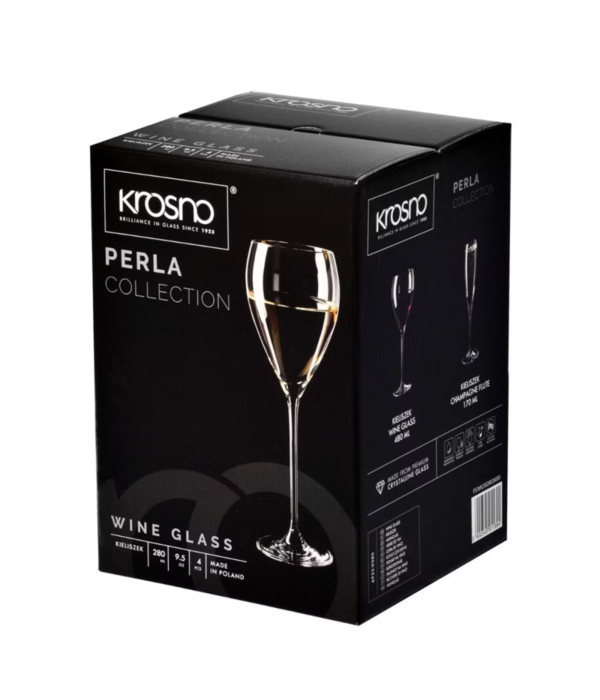 Krosno Krosno Set of 4 La Perla White Wine Glass 280ml