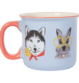 Danica Heirloom Tasse Bleu pâle avec motif de chiens 20 oz - Danica
