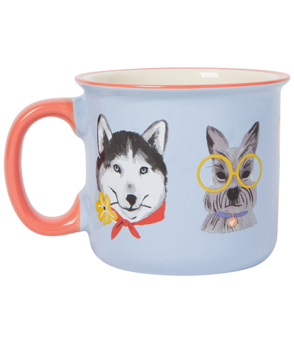 Danica Heirloom Danica Pale Blue Dog Pattern Mug 20 oz