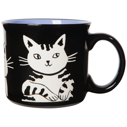 Danica Heirloom Danica Black Cat Pattern Mug 20 oz