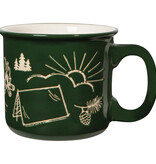Danica Heirloom Danica 20 oz Green Camping Stoneware Mug