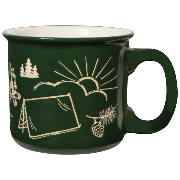 Tasse en grès Camping Verte 20 oz - Danica