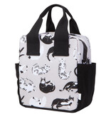 Danica Heirloom Sac à lunch isolé Gris avec motifs de chats - Danica