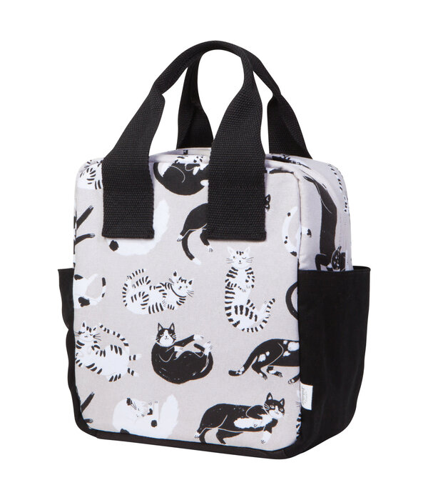 Danica Heirloom Sac à lunch isolé Gris avec motifs de chats - Danica