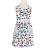 Now Designs Tablier pour enfant à rayures Bleu et Blanc avec motif Cerises - Danica
