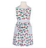 Now Designs Tablier pour enfant à rayures Bleu et Blanc avec motif Cerises - Danica