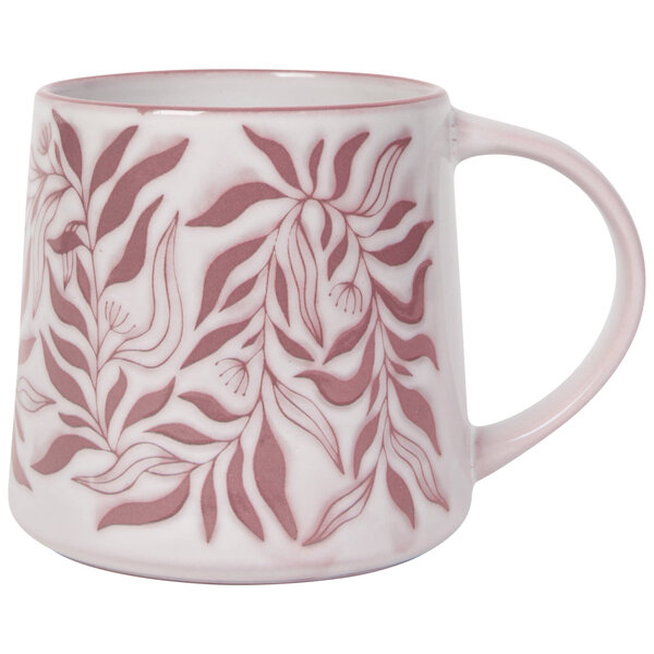 Danica Pink Botanical Pattern Mug 20 oz
