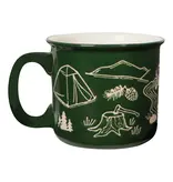 Danica Heirloom Danica 20 oz Green Camping Stoneware Mug