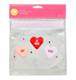 Wilton Ensemble de 20 sacs à friandises transparents refermables avec cœurs
