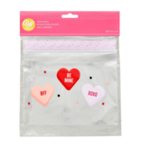 Wilton Ensemble de 20 sacs à friandises transparents refermables avec cœurs