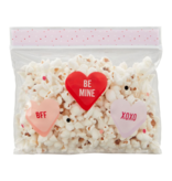 Wilton Set of 20 Clear Resealable Treat Bags with Conversation Hearts