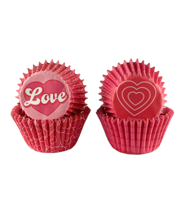 Wilton Ensemble de 50 caissettes à mini cupcakes Love - Wilton