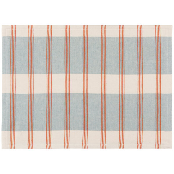 Napperon Beige rayées rouges et bleues 13x18" - Danica