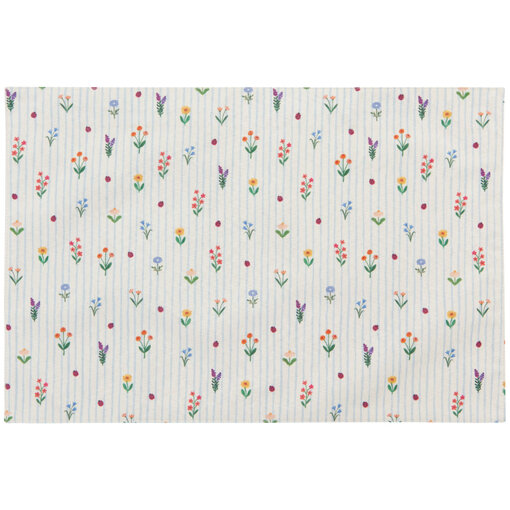 Napperon beige en fleurs 12x18" - Danica